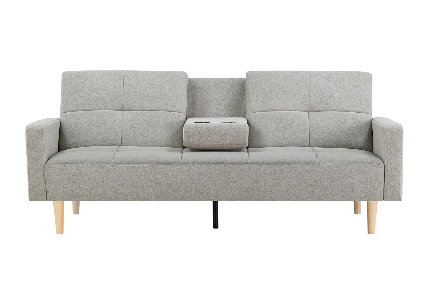 Canapé convertible 3 places en tissu gris EXETER