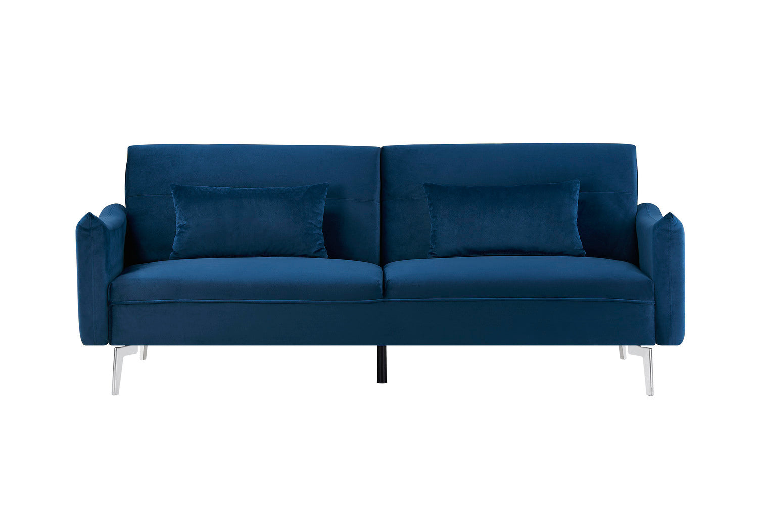 Canapé design convertible 3 places en velours bleu SWANSEA