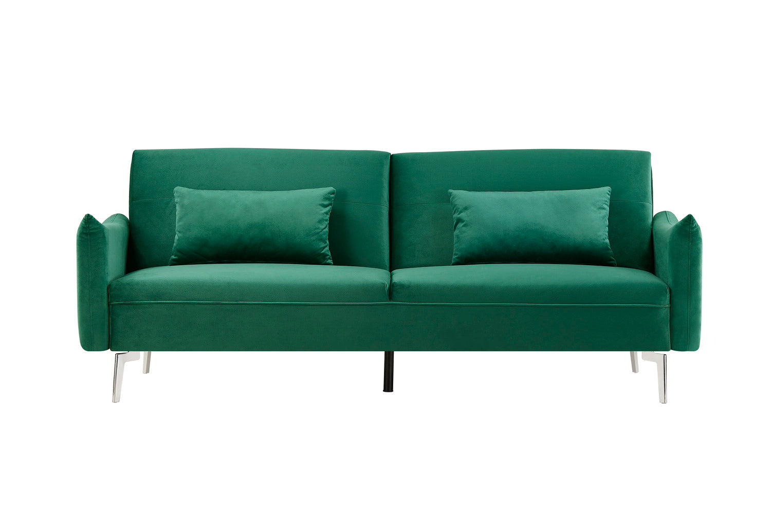 Canapé design convertible 3 places en velours vert SWANSEA