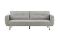 Canapé design convertible 3 places en tissu gris clair NASHVILLE