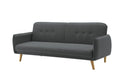 Canapé scandinave convertible 3 places en tissu gris foncé BIARRA