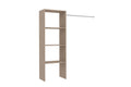 Dressing bois avec 3 étagères et une penderie : 160 x 40 x 180 cm MATIGNON