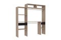 Dressing bois extensible avec 2 penderies, 4 étagères et 1 tiroir MATIGNON