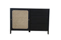 Buffet en bois noir effet cannage ANTALAYA