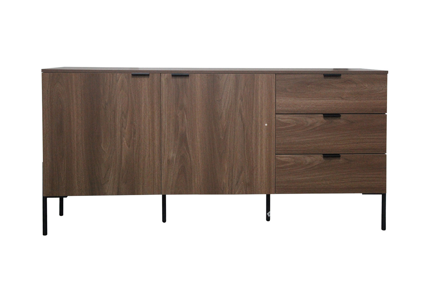 Buffet en bois vintage avec 2 placards et 3 tiroirs DOVER