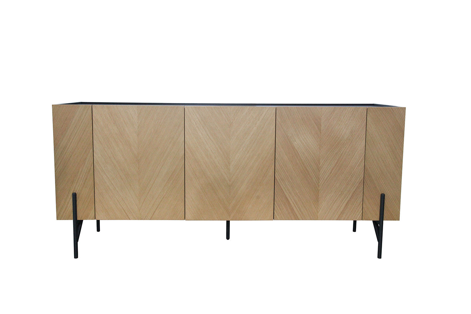 Buffet vintage en bois clair et 3 placards FENIX