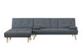 Canapé scandinave convertible 5 places en tissu gris ORLANDO
