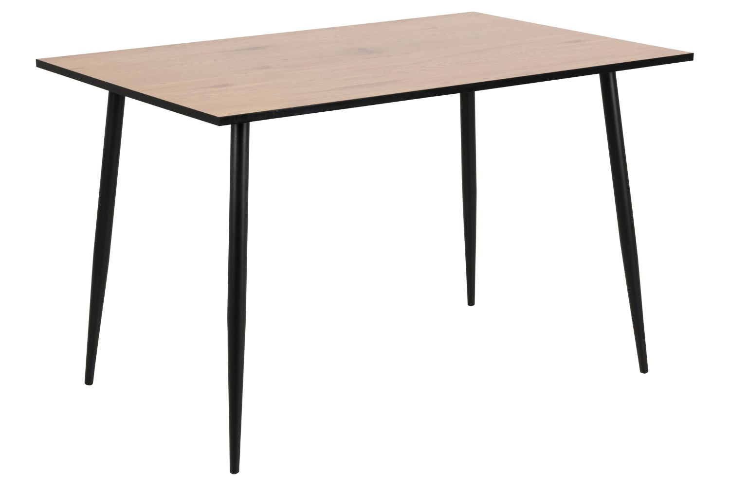 undefined Table à manger 4 personnes bois et noir 120cm