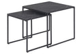 Tables gigognes carrées effet marbre noir EVELYN