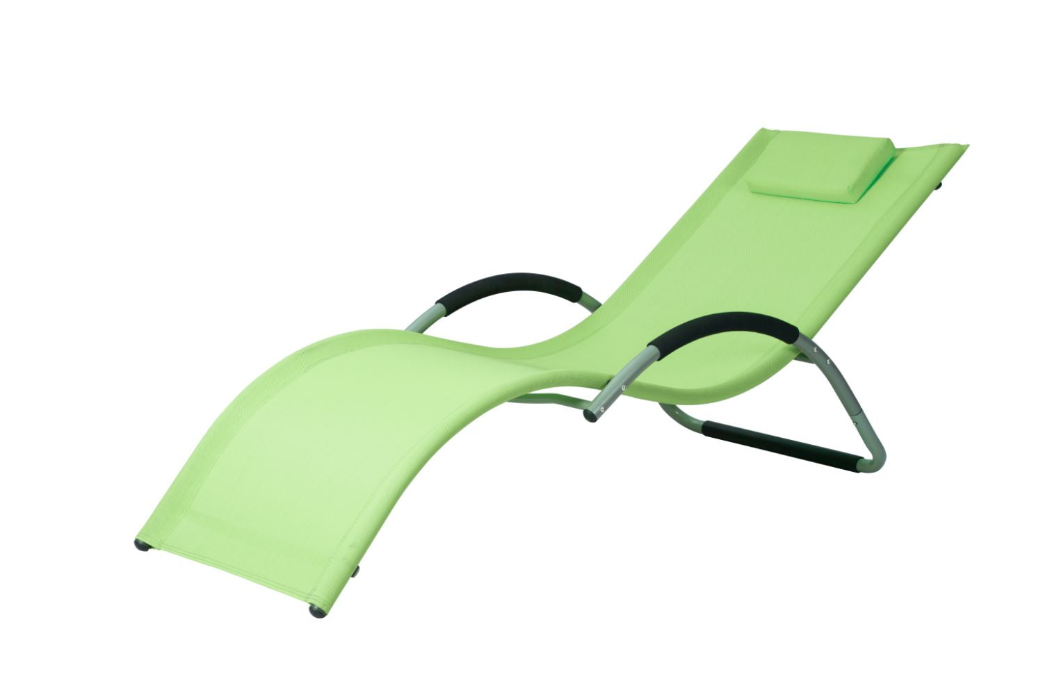 Transat aluminium et toile PVC vert ORSEN