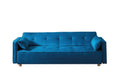 Canapé scandinave convertible 3 places en tissu bleu canard COOPER