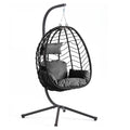 Fauteuil suspendu en résine effet rotin noir ATHENE
