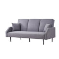 Canapé convertible 3 places tissu gris LAUSANNE