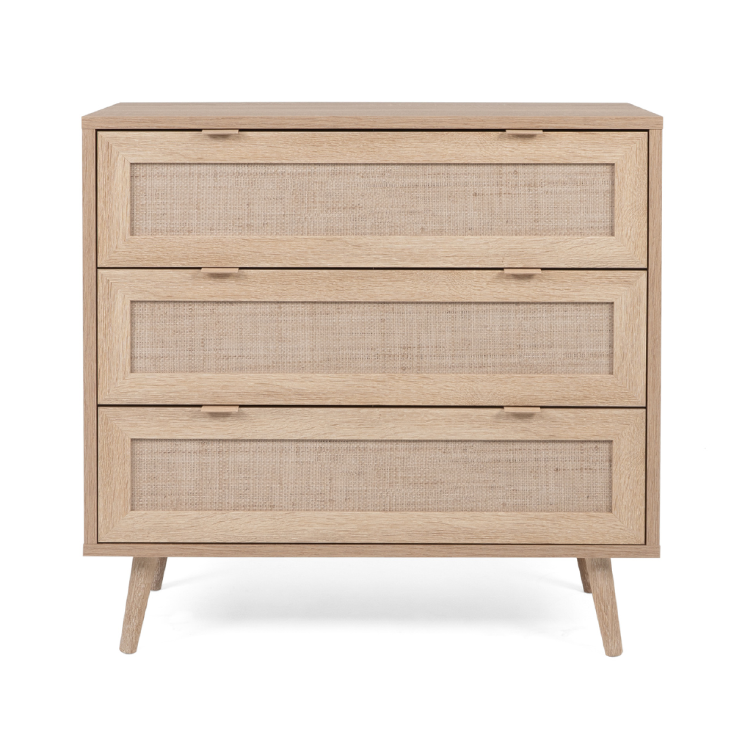 undefined Commode en bois 3 tiroirs effeffet cannage