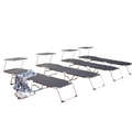 Lot de 4 transats acier avec pare soleil NORELIS
