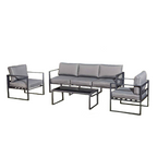Salon de jardin en aluminium Gris HANEL