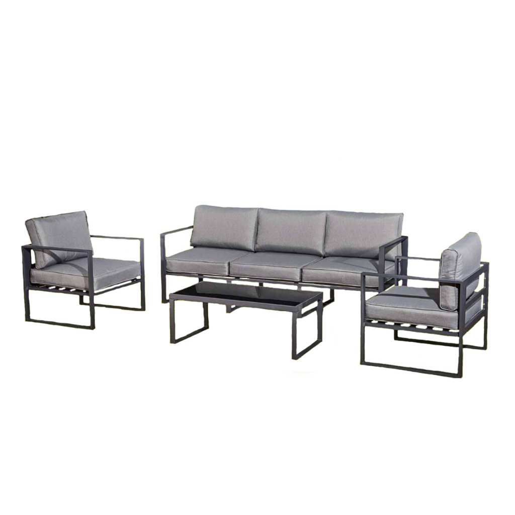 Salon de jardin en aluminium Gris HANEL