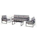 Salon de jardin en aluminium Gris KATI