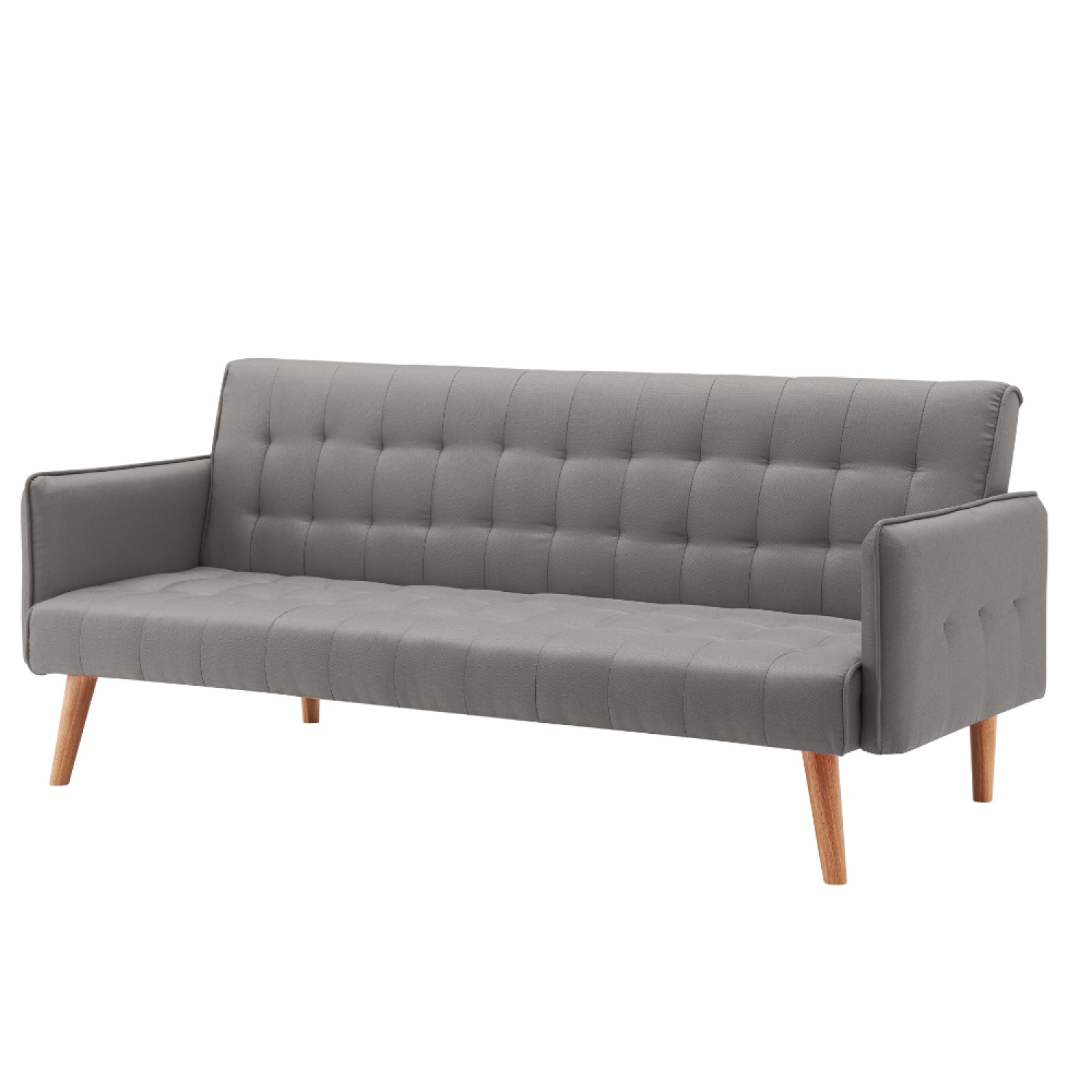 Canapé convertible scandinave 3 places en tissu gris MUSCA