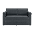 Canapé convertible 2 places en tissu gris foncé DANANG