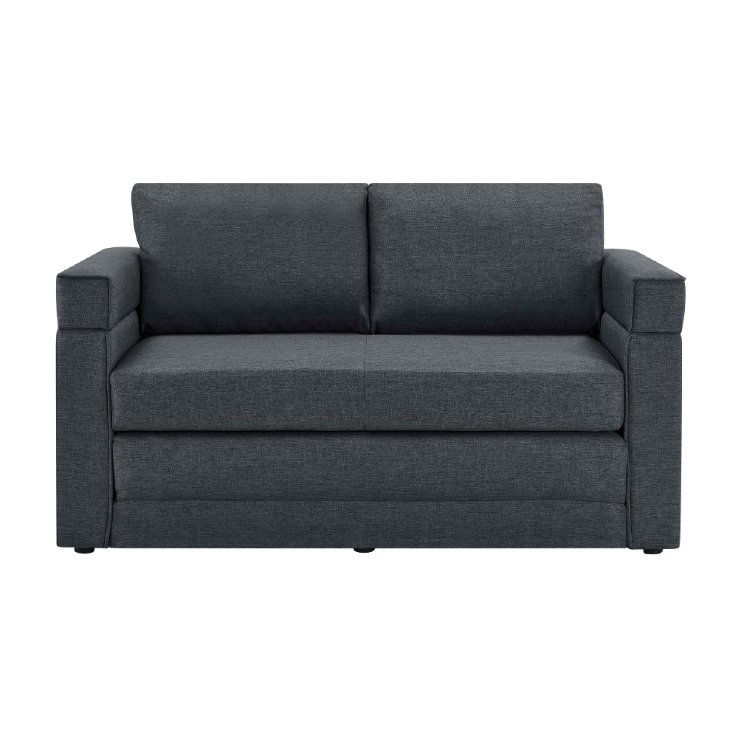 Canapé convertible 2 places en tissu gris foncé LONDON