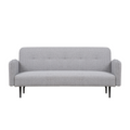 Canapé convertible 3 places en tissu gris BRUGES