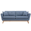 Canapé 3 places scandinave en tissu bleu pastel OSLO