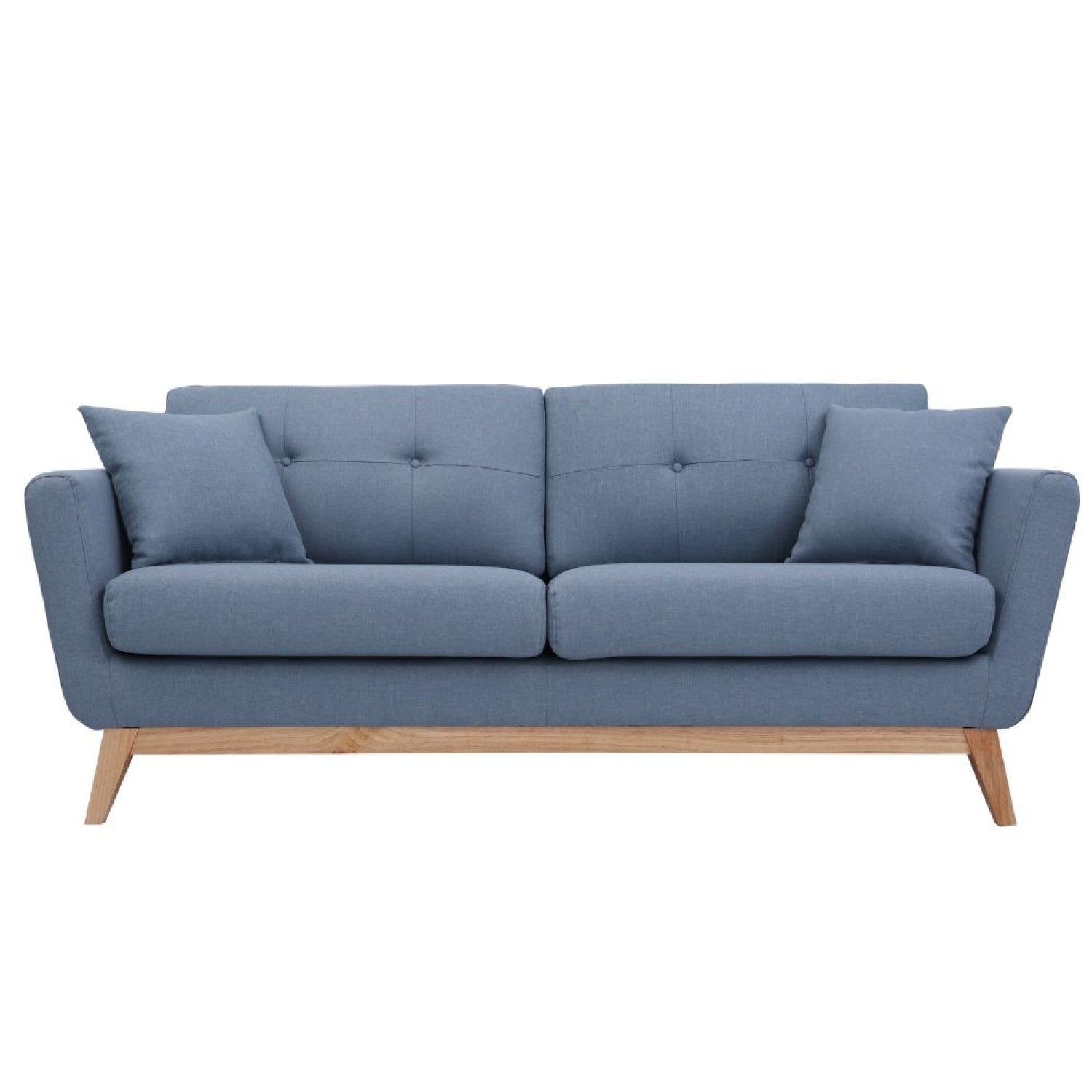Canapé 3 places scandinave en tissu bleu pastel OSLO