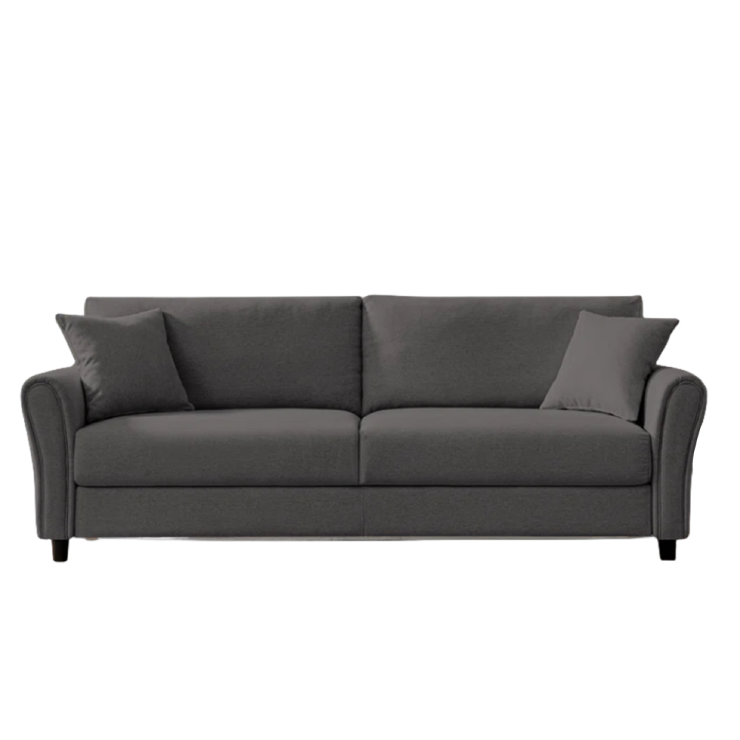 Canapé 4 places en tissu gris foncé MALERNE