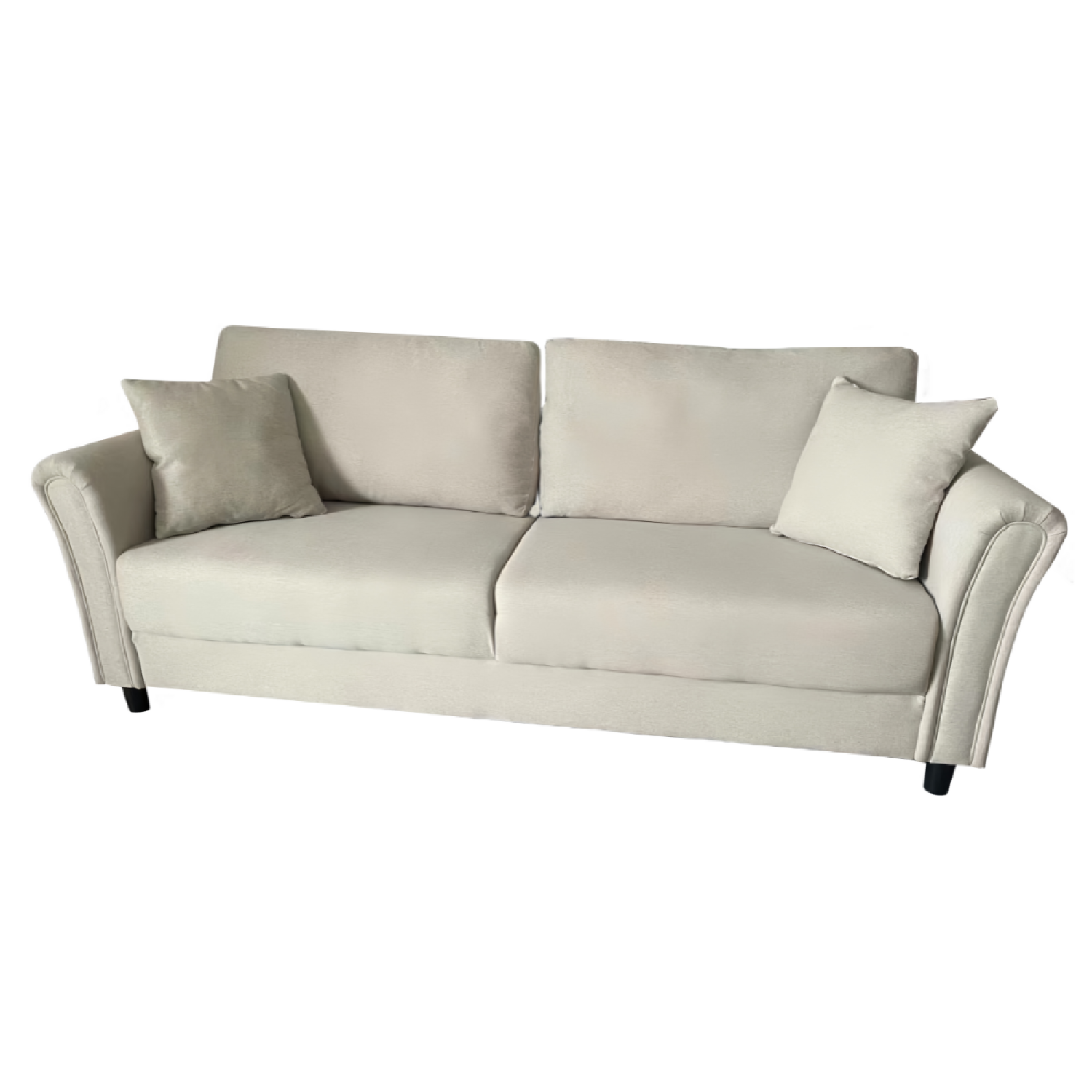 undefined Canapé 4 places en tissu beige