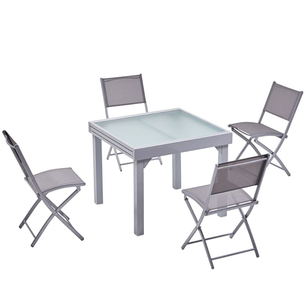 undefined Table de jardin extensible 8 places et 4 chaises