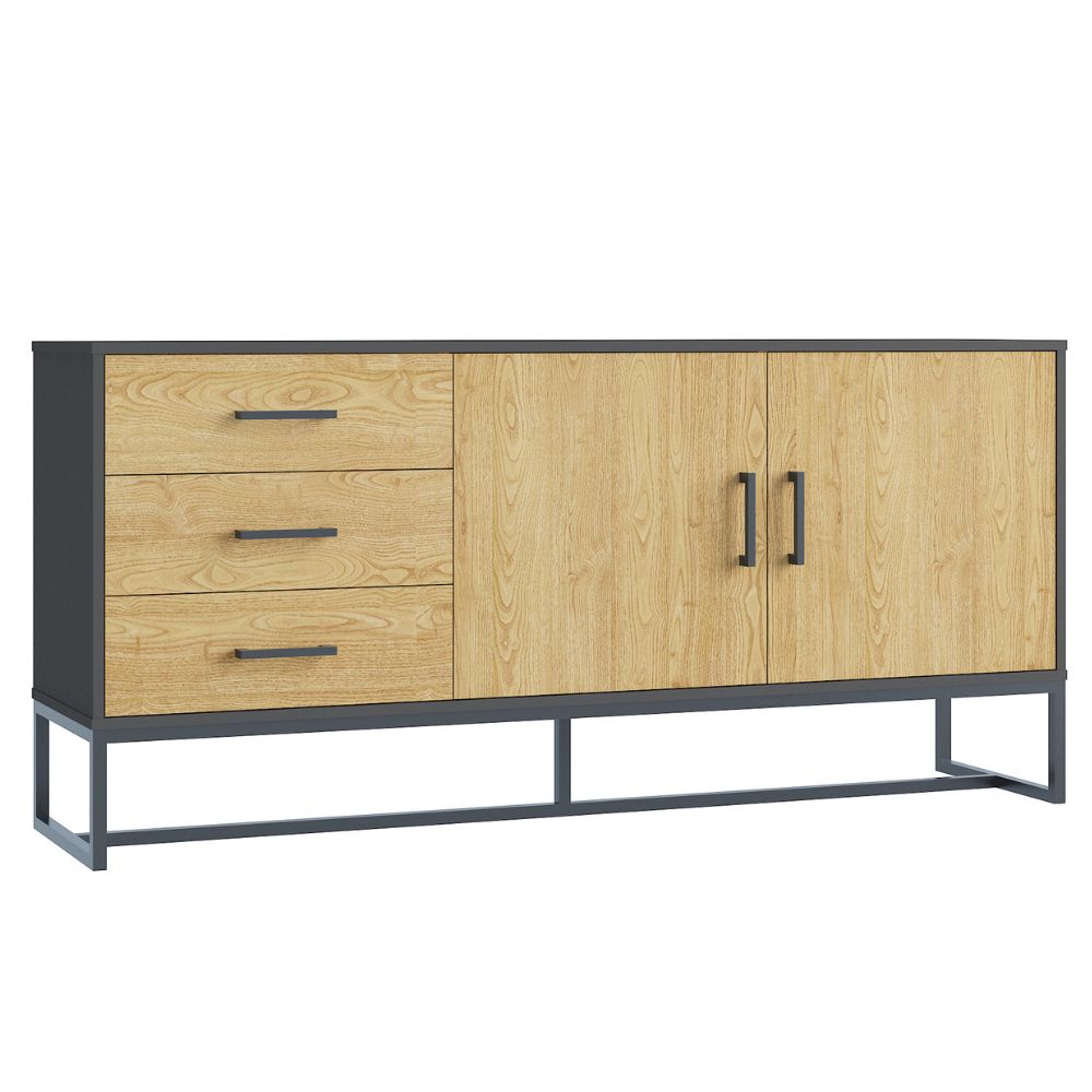 Buffet industriel avec 3 tiroirs NORVIK