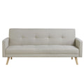 Canapé scandinave convertible 3 places en tissu beige VANSO