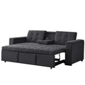 Canapé convertible 3 places en tissu gris foncé TILIA