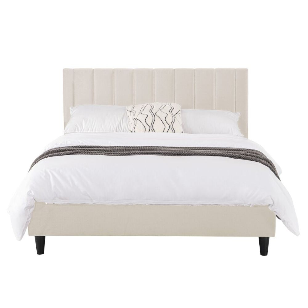 undefined Lit 140x190 cm en velours beige