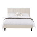 Lit 140x190 cm en velours beige DAKOTA