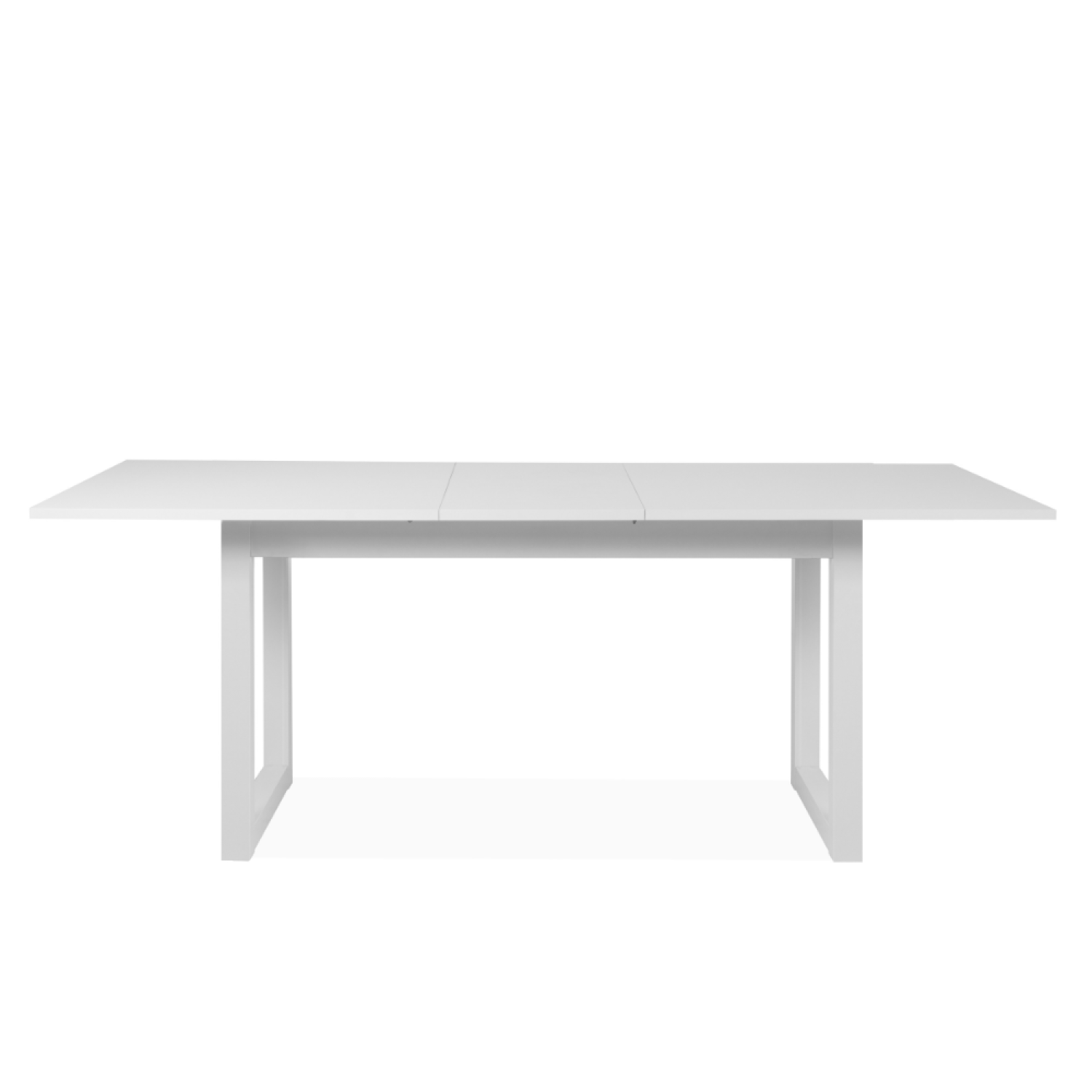 Table à manger industrielle extensible 10 personnes blanche BALIU