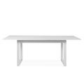 undefined Table à manger industrielle extensible 10 personnes blanche