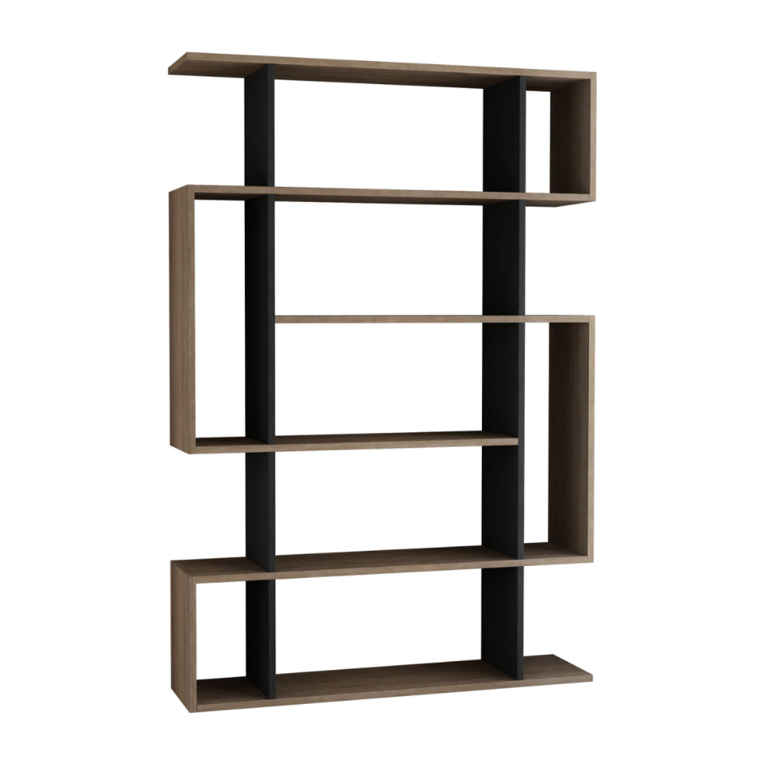 Meuble à étagères bois et anthracite LIMASUR