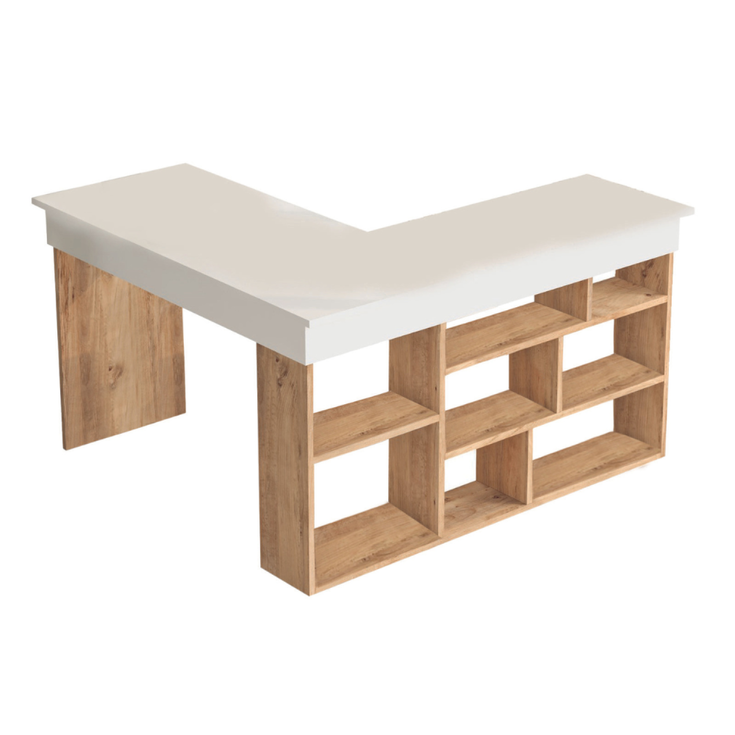 Bureau d'angle design avec étagères SEDONA