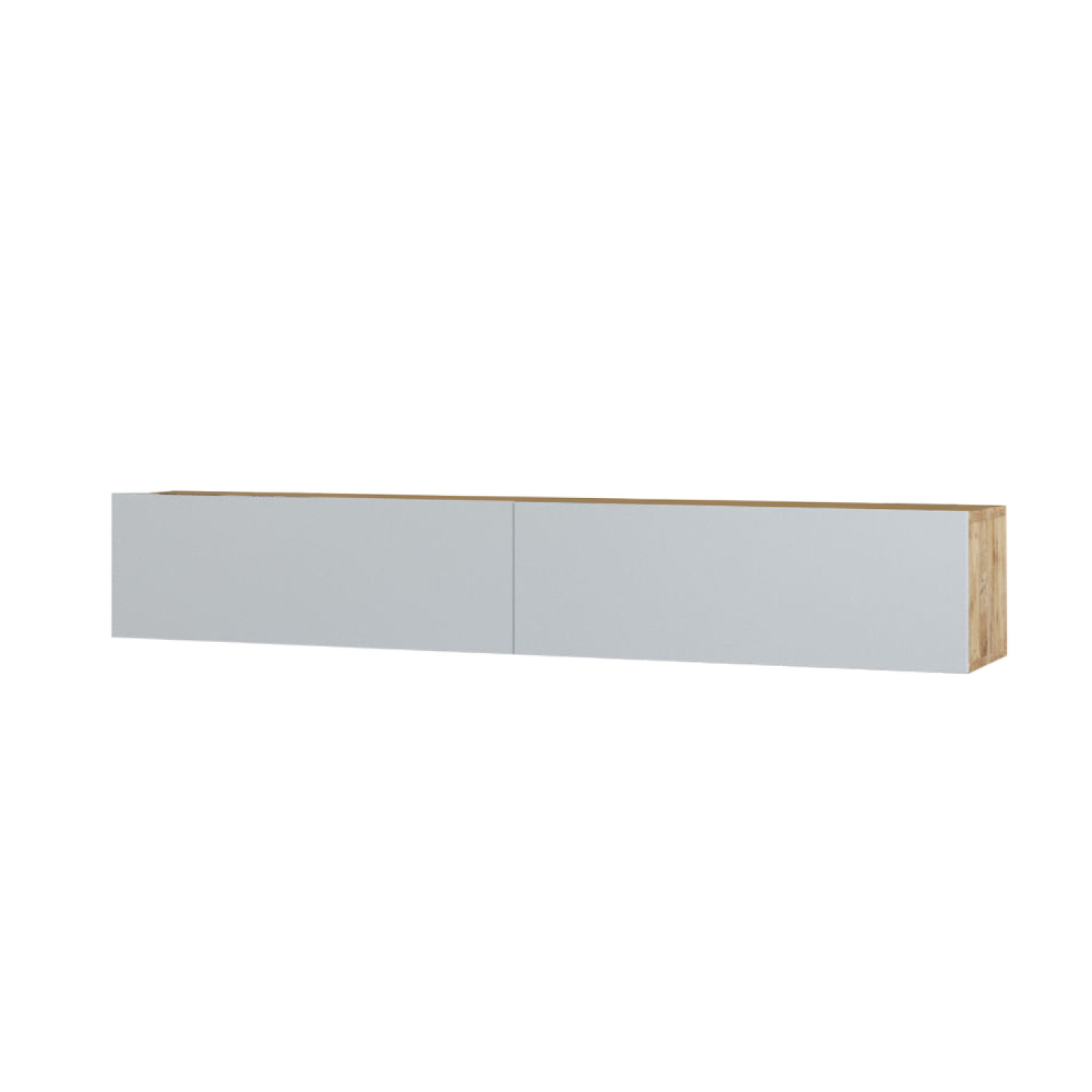 Meuble TV suspendu blanc et bois 180cm ZELIE