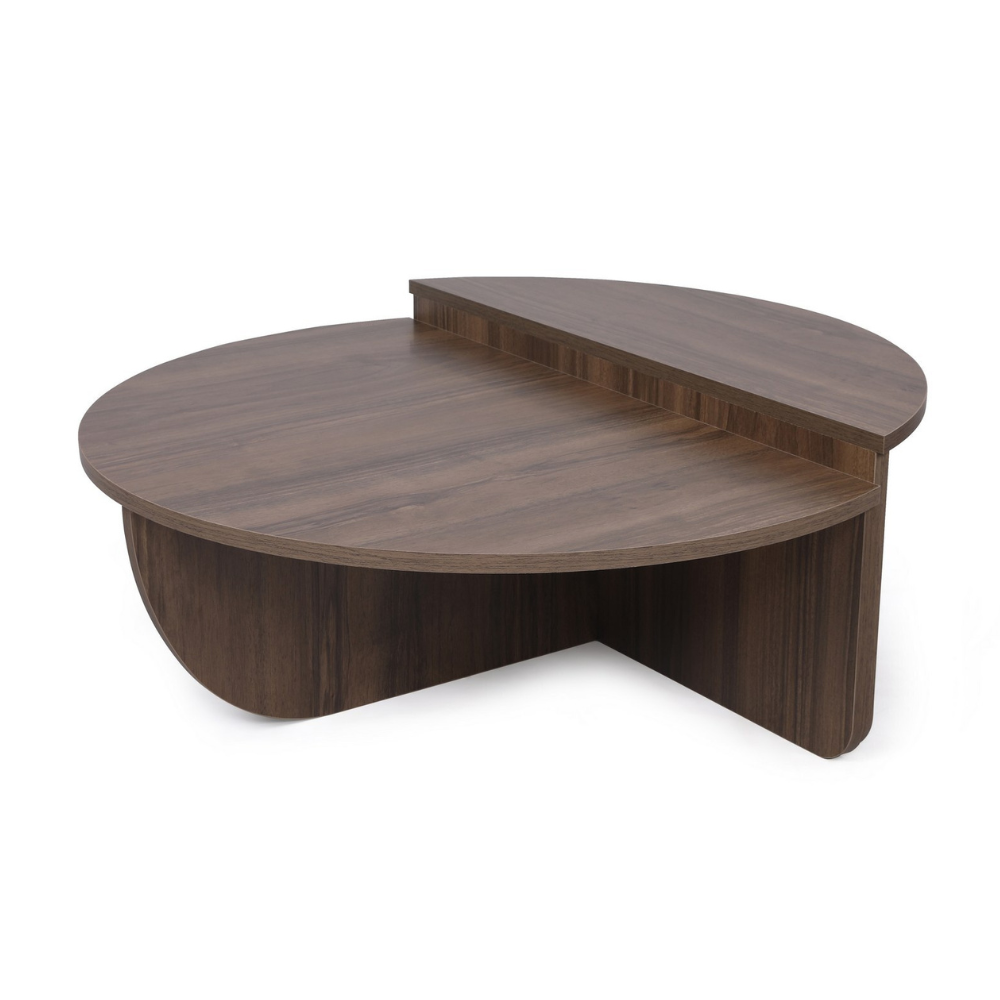 Table basse modulable couleur noyer YUNI