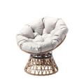 Fauteuil effet rotin avec coussin VILNIUS