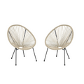 Set de 2 chaises Beige LIO