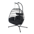 Fauteuil suspendu 2 places noir PISAE