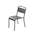 Lot de 6 chaises en acier gris foncé FALCOU