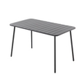 Table en acier 4/6 places gris foncé EVORA