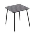 Table de jardin 4 places carrée en acier gris foncé FALCOU