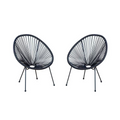 Set de 2 chaises Noir LIO