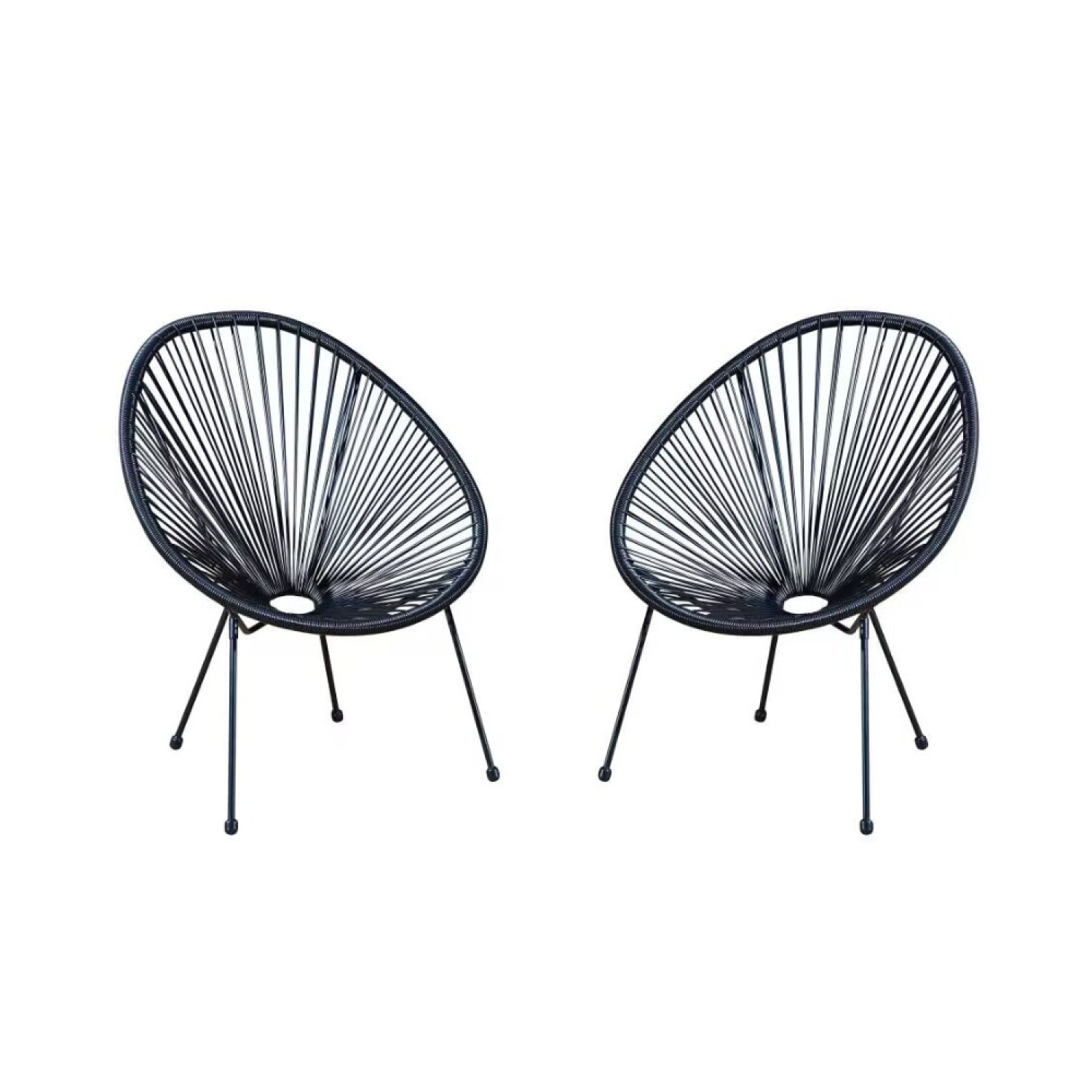 Set de 2 chaises Noir LIO